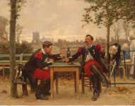 Neuville Alphonse Marie de Regaling the Commander  - Hermitage